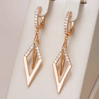 Lavish Angular Shimmering Earrings