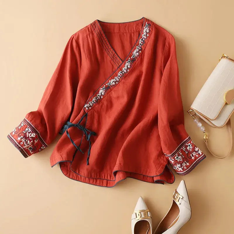 Relaxed Embroidered Breeze Blouse