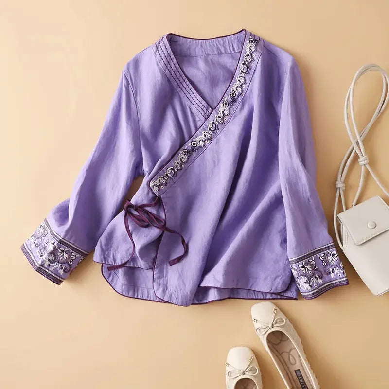 Relaxed Embroidered Breeze Blouse
