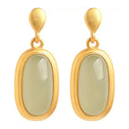 Retro Hetian Jade Earrings