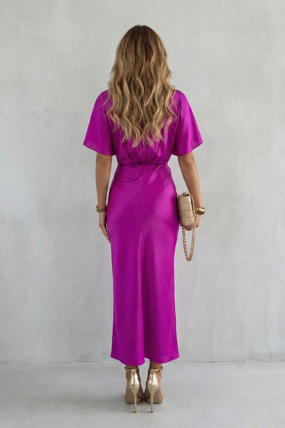 Knot Waist Elegance Midi Dress