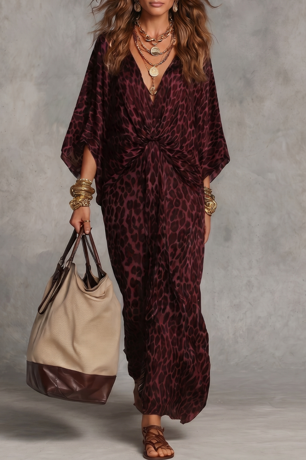 Wild Elegance Drape Maxi Dress