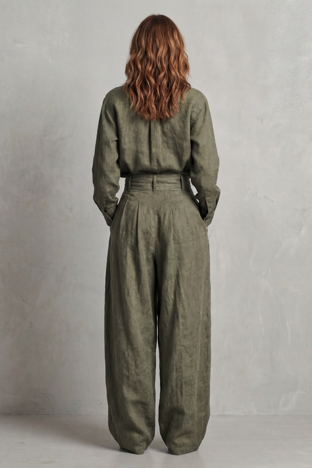 Relaxed Neutral Tailoring Two-piece Set