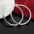 Sterling Silver Circle Hoop Earrings