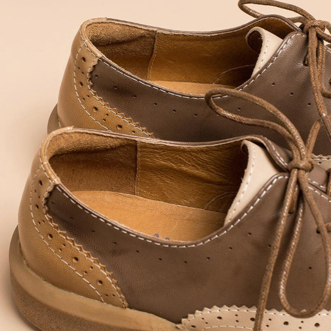 Noriel Brogue Leather Oxfords