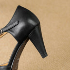 Rosie T-Bar Leather Heels