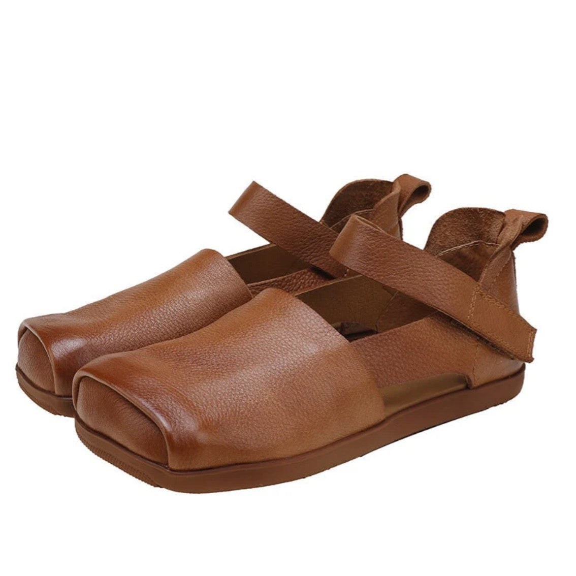 Orlienne Soft Strap Leather Flats