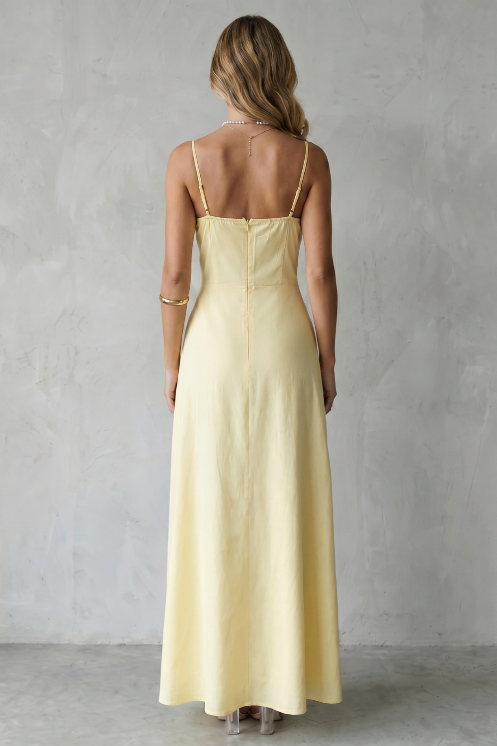 Soft Corset Charm Sleeveless Flowing Maxi Dress