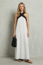 Cross-halter Elegance Maxi Dress