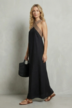 Cross-halter Elegance Maxi Dress