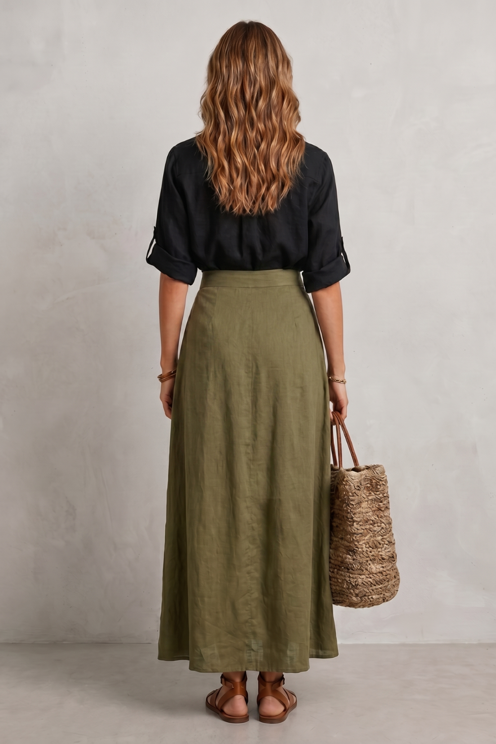 Effortless Resort Elegance Maxi Skirt Set