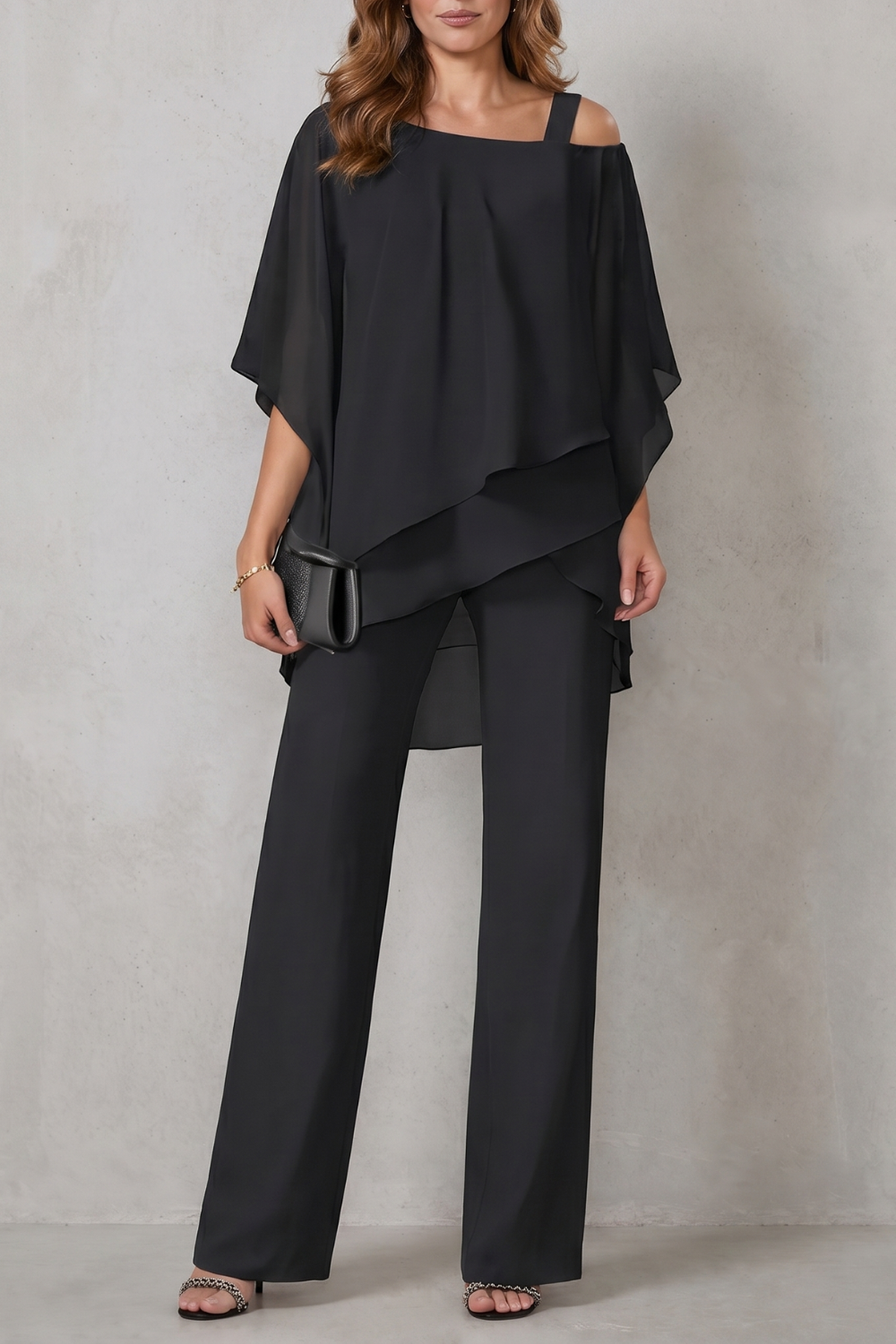 Fluid Layered Elegance Two-piece Set