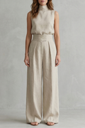 Minimalist Elegance Wide Leg Trouser Set