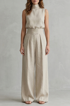 Minimalist Elegance Wide Leg Trouser Set