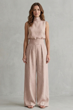 Minimalist Elegance Wide Leg Trouser Set