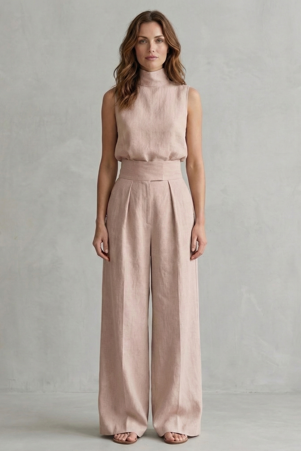 Minimalist Elegance Wide Leg Trouser Set