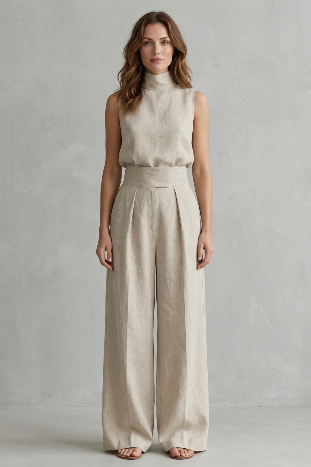Minimalist Elegance Wide Leg Trouser Set