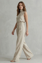 Minimalist Elegance Wide Leg Trouser Set