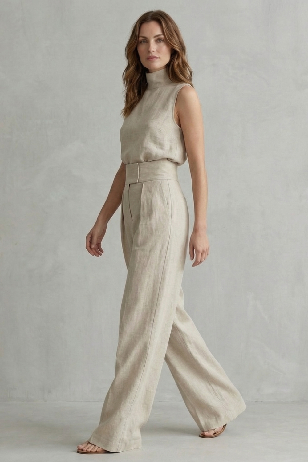 Minimalist Elegance Wide Leg Trouser Set