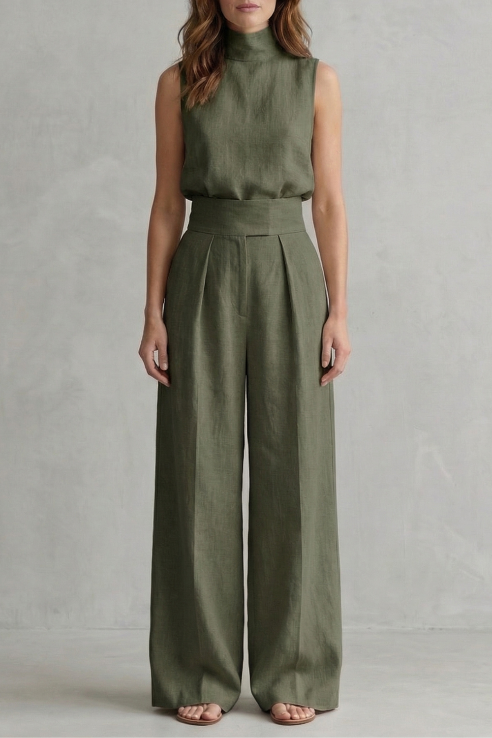 Minimalist Elegance Wide Leg Trouser Set