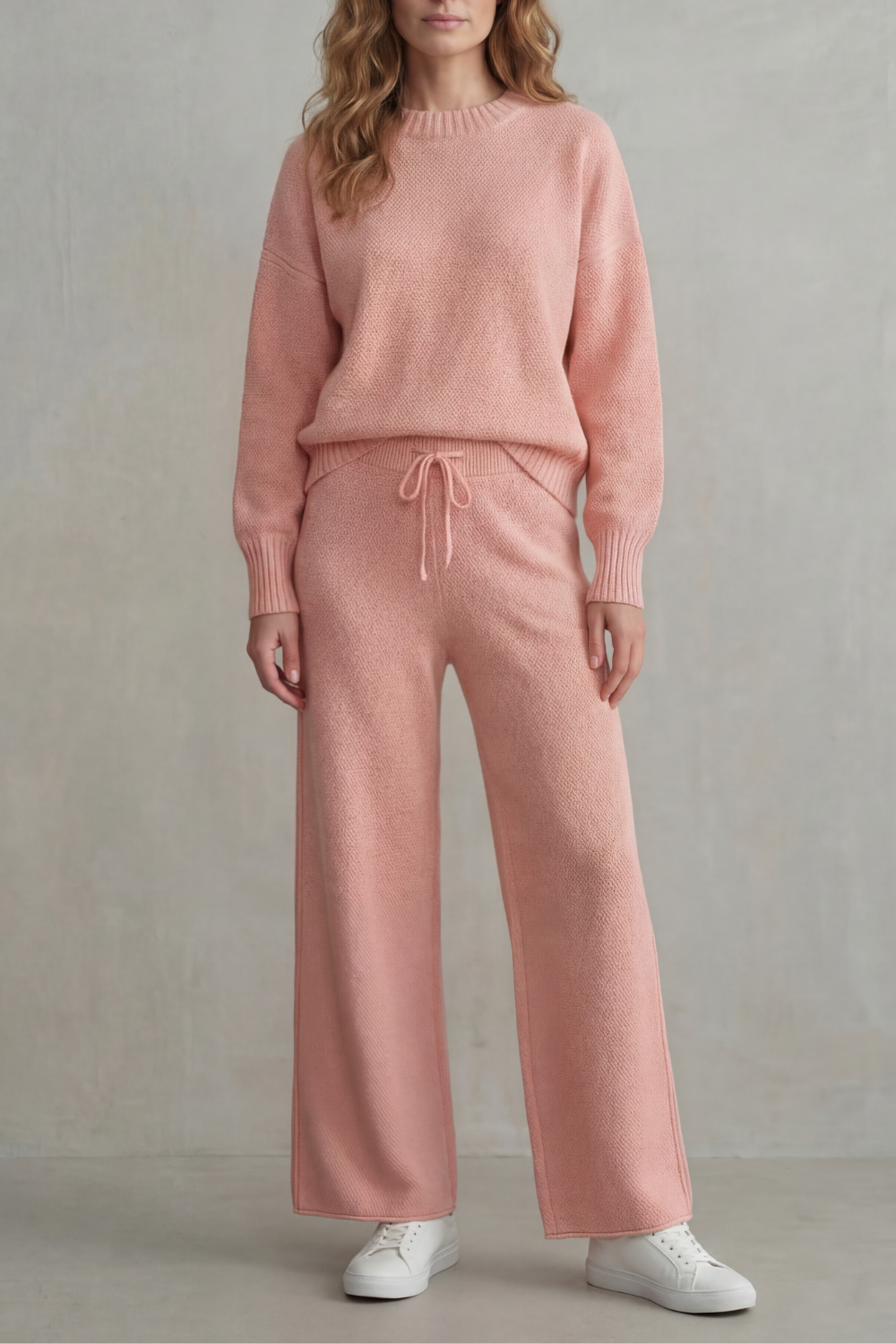 Textured Knit Comfortable Loungewear Set