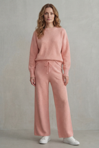 Textured Knit Comfortable Loungewear Set