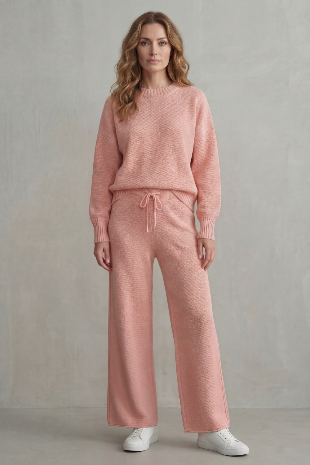 Textured Knit Comfortable Loungewear Set