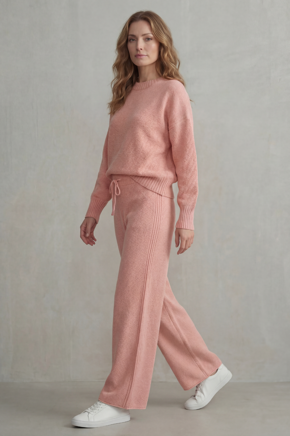 Textured Knit Comfortable Loungewear Set
