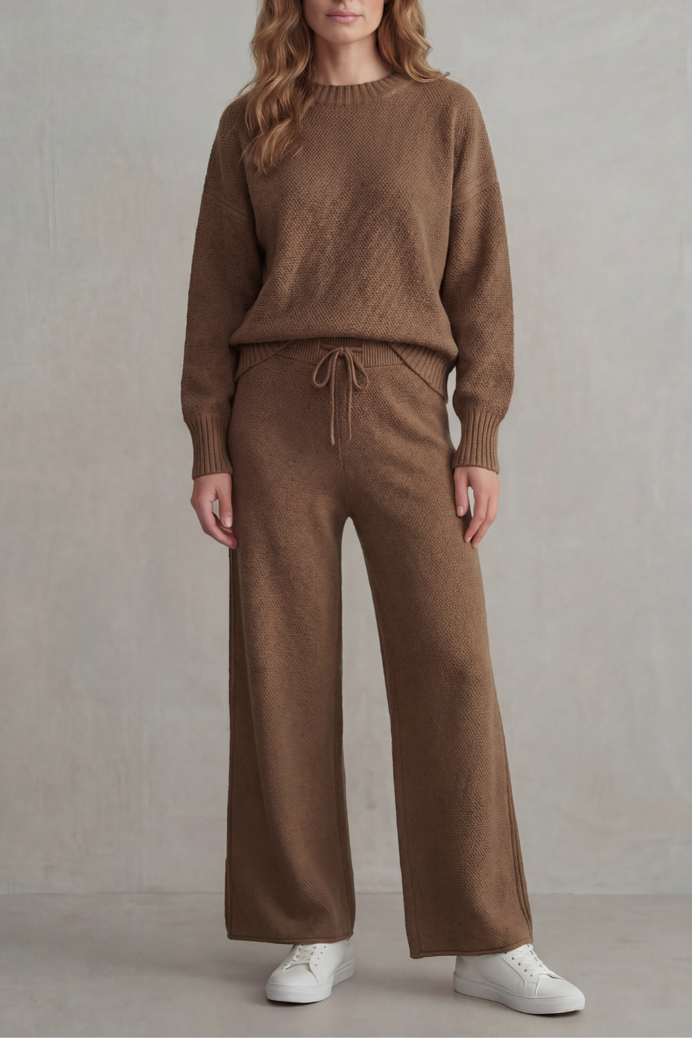 Textured Knit Comfortable Loungewear Set