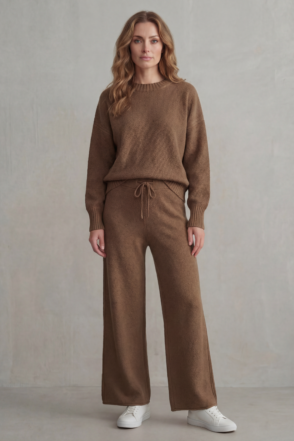 Textured Knit Comfortable Loungewear Set