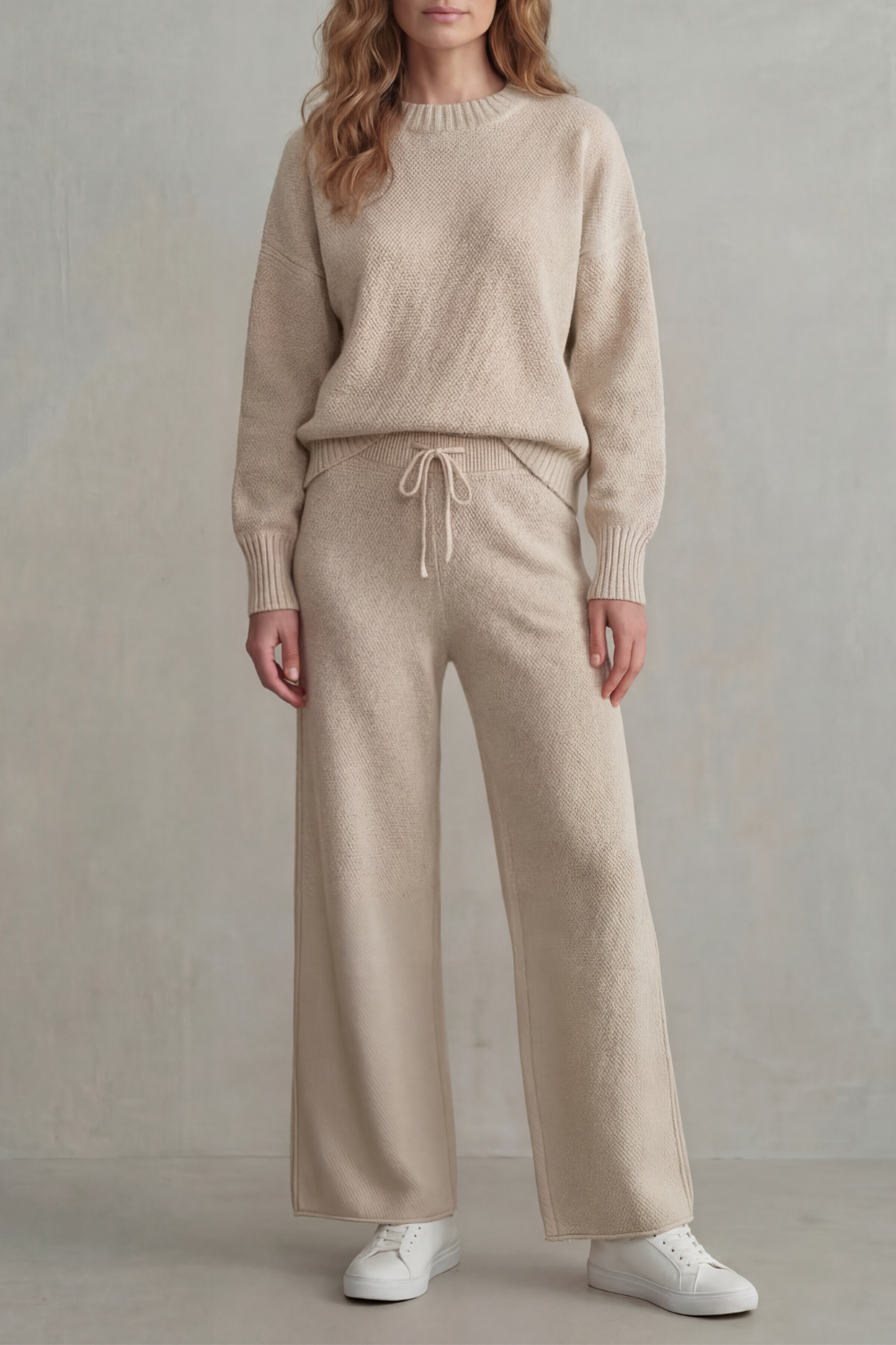 Textured Knit Comfortable Loungewear Set