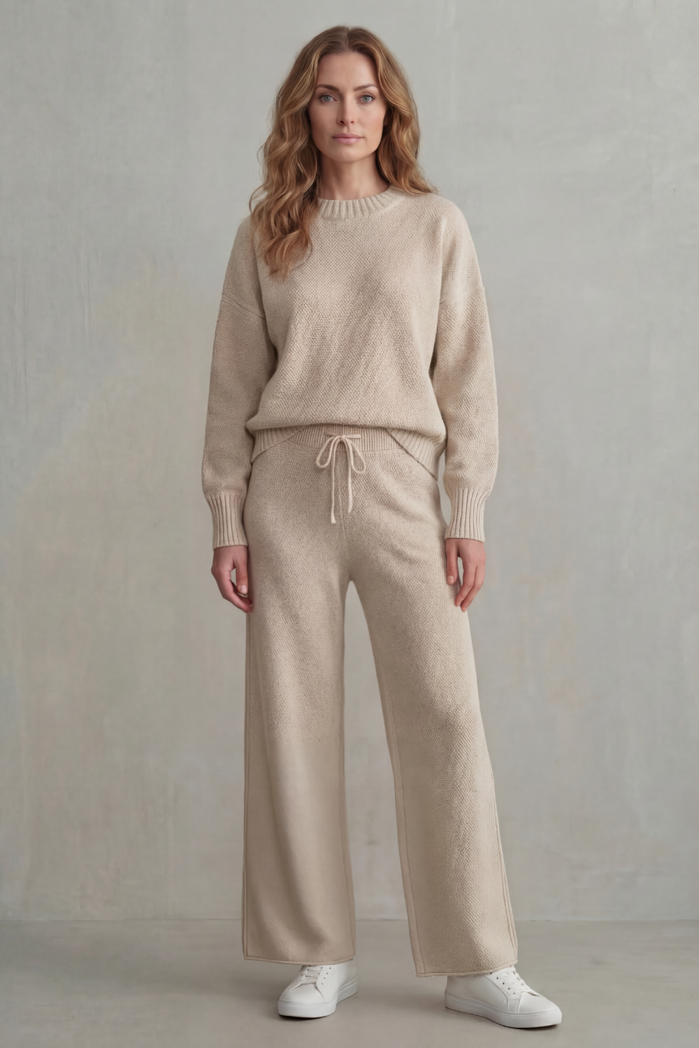 Textured Knit Comfortable Loungewear Set