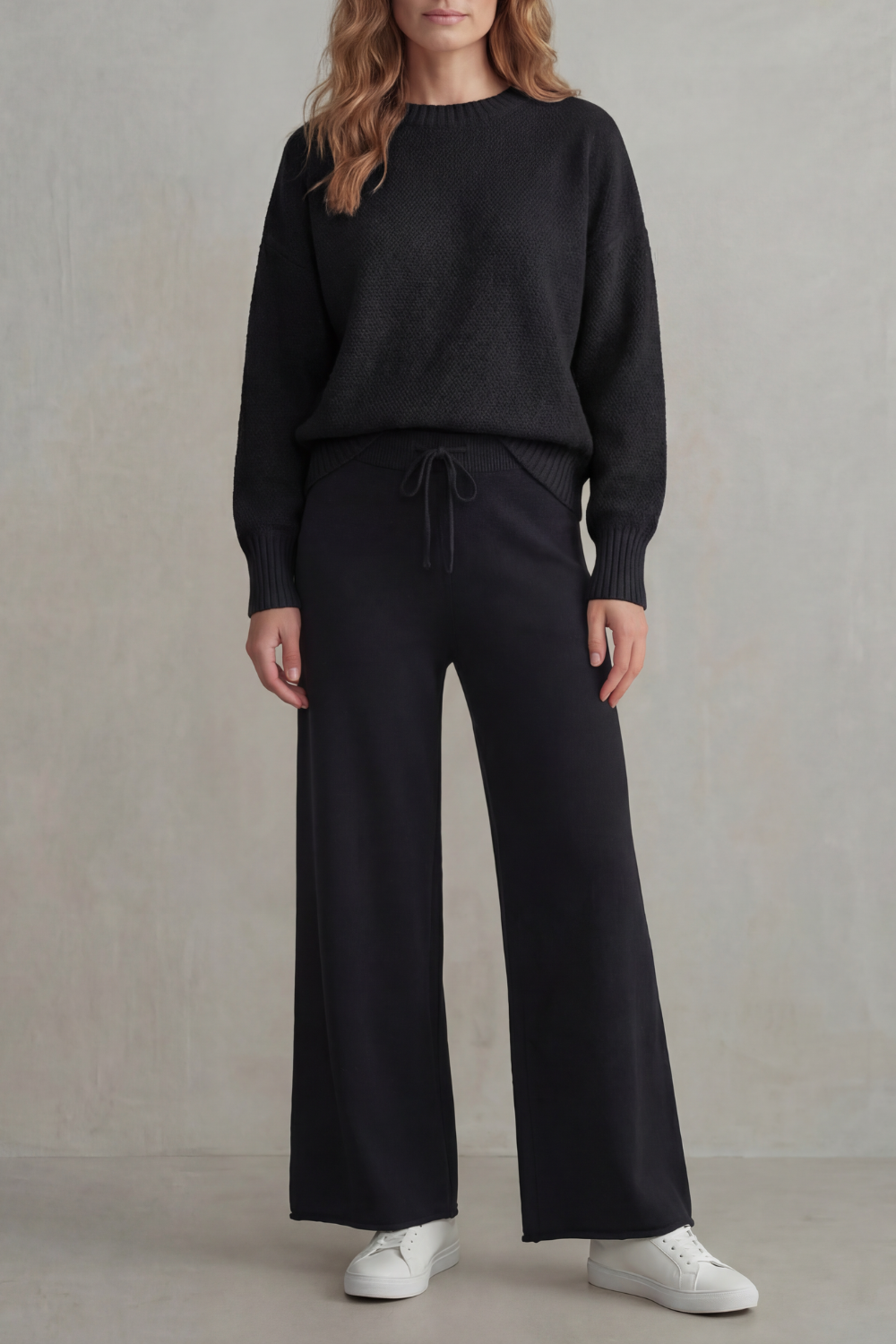 Textured Knit Comfortable Loungewear Set