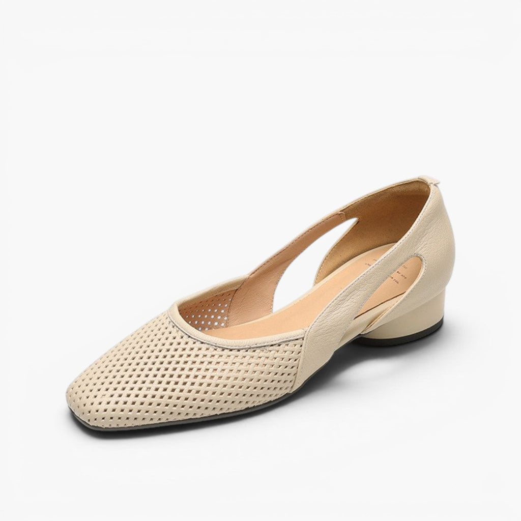 Serisse Mesh Leather Heels