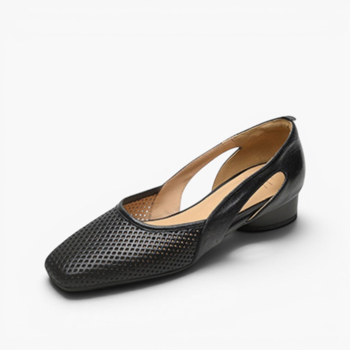 Serisse Mesh Leather Heels