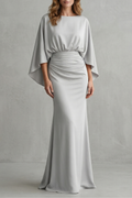 Draped Batwing Elegance Maxi Dress