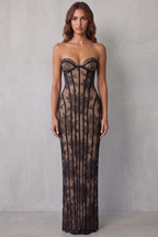 Sculpted Lace Allure Maxi Dress