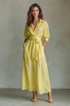 Belted Breezy Elegance Maxi Dress