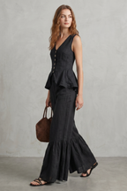 Ruffled Resort Elegance Trouser Set