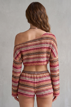 Bohemian Stripe Allure Shorts Set