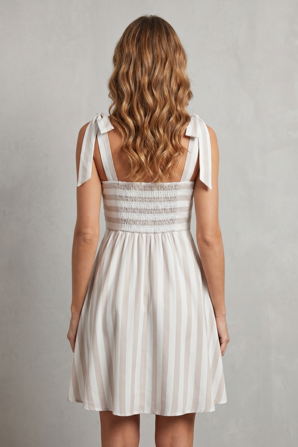 Delicate Striped Charm Mini Dress