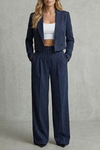 Tailored Striped Elegance Two Piece Set