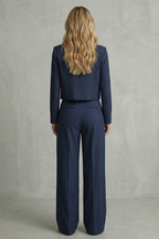 Tailored Striped Elegance Two Piece Set
