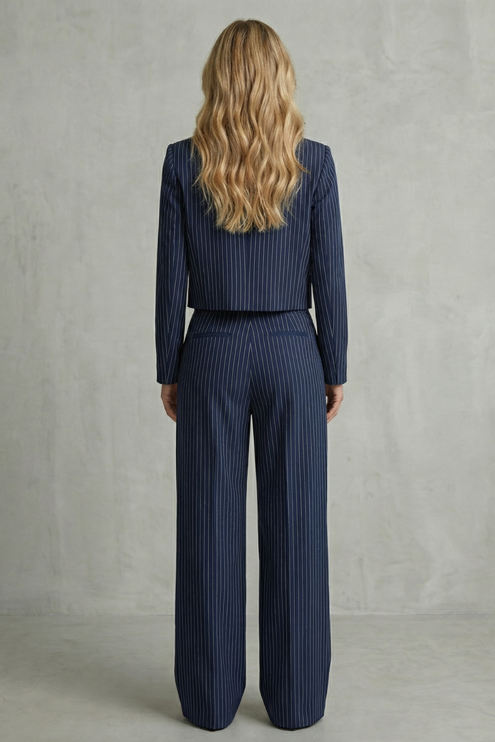 Tailored Striped Elegance Two Piece Set