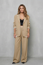 Elegant Wide-Leg Pantsuit Set Two-Piece Power Look