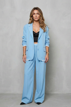 Elegant Wide-Leg Pantsuit Set Two-Piece Power Look