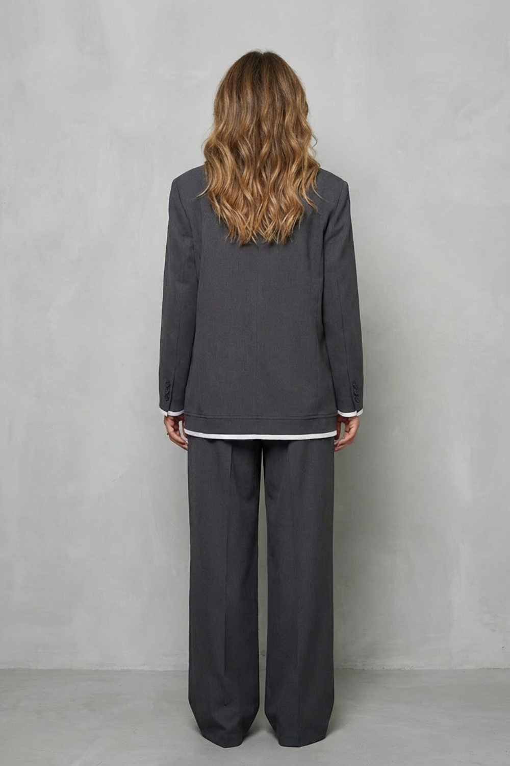 Elegant Wide-Leg Pantsuit Set Two-Piece Power Look