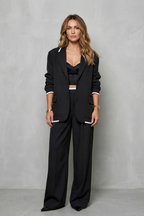 Elegant Wide-Leg Pantsuit Set Two-Piece Power Look