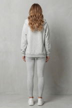 Button Detail Hoodie Cozy Relaxed Set