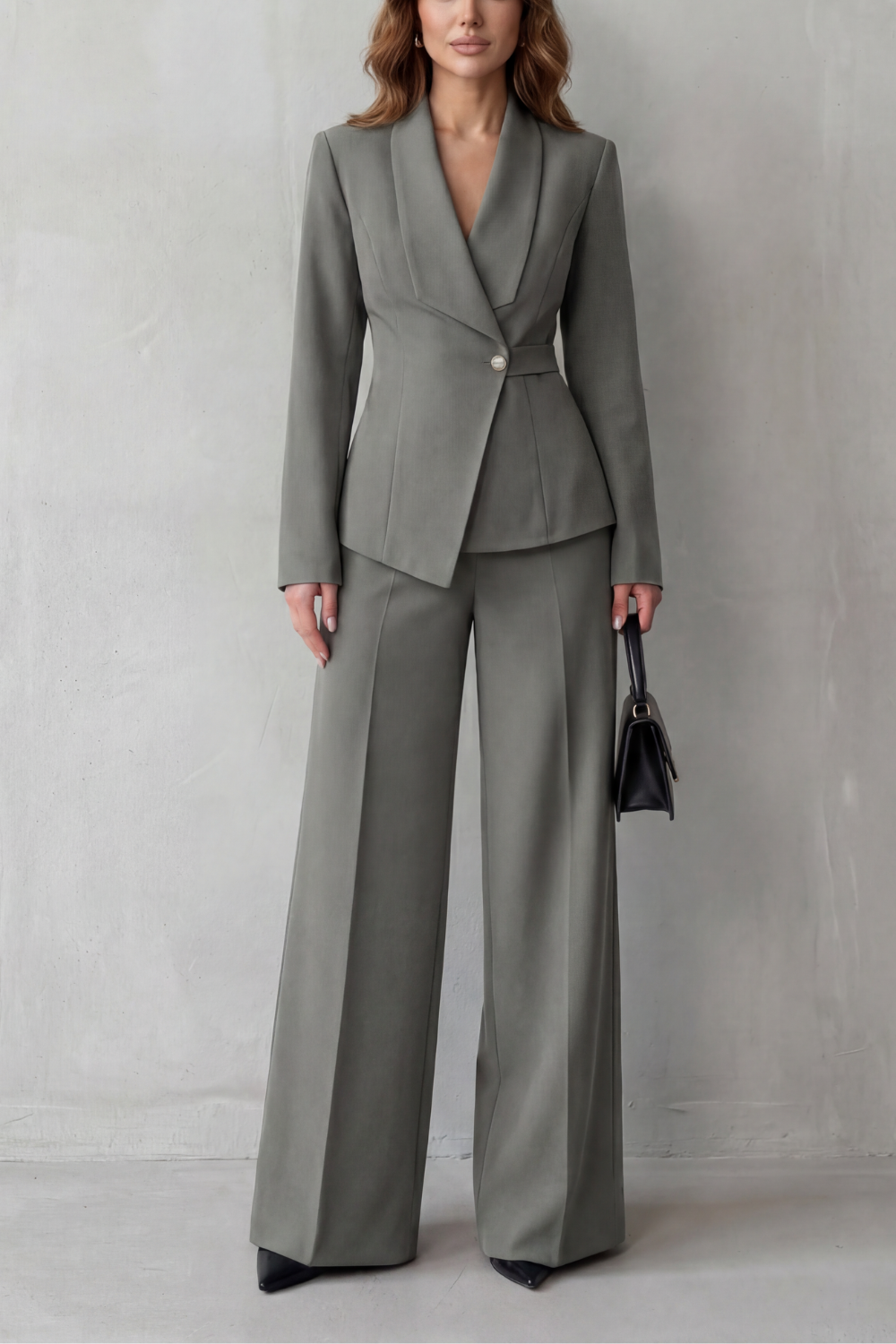 Sculpted Waist Tailored Suit Set